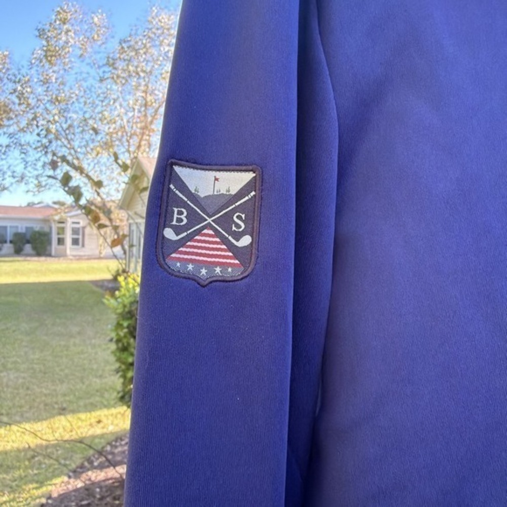 Boston Scott Golf Large Blue 1/4 Zip Pullover. NWT $105. 723 - Picture 5 of 14